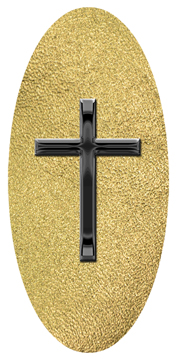 DG5000-510-BK-SH-GD Black Single Cross Shimmer Gold
